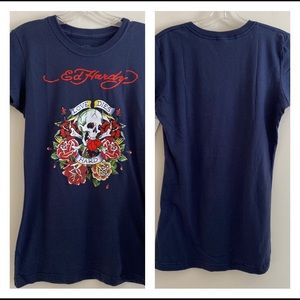 Ed Hardy Love Dies Hard Graphic Top